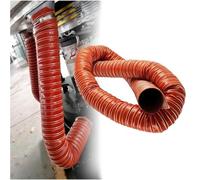 Silicone Flexible Brake Cooling Duct, 1 M - 10 M Flexible Duct Hose, Easy Storage Folding Exhaust Duct, Spiral Steel Wire, for Ventilation, Exhaust, Drying, and Cooling Applications(225mm(8