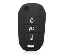 Silicone Flip Folding Key Fob Cover compatible with Citroen C3 C4 compatible with Berlingo 2021(Blackone)