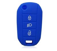 Silicone Flip Folding Key Fob Cover compatible with Citroen C3 C4 compatible with Berlingo 2021(Blue)