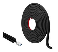 Silicone Floor Cable Cover 15 X 10 Mm Mount Wire Channel Protector, Flexible Semi-Round Cord Routing for Home Desks Exposed Wire Cord Concealment Guide Indoor Cable Tidy Desk Cover Floor Raceway Low