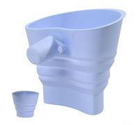 Silicone Flour Funnel for Home Bakers - Heat Resistant Material, Leak Proof Design, Compact When Folded for Small Kitchens (version (version (length+2cm) Blue)