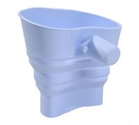 Silicone Flour Funnel for Stand For Mixers Featuring Collapsible Body and Hanging Loop for Easy Storage and Hygienic Air Drying After Washing (Blue)