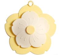 Silicone Flower Drain Stopper Non-Slip Easy Clean(Yellow)