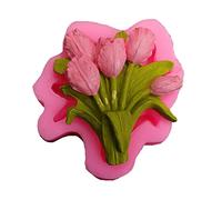 Silicone Flower Mold Craft Molds Handmade Soap Mold Tulips Bouquet Epoxy Resin Cake Decors Tools Tulips Soap