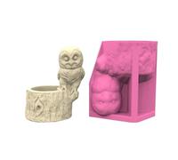 Silicone Flower Pots Mold Flower Vase Molds Owl Shape Silicone Texture for Succulents Planter and Resin Casting Craft Handmade Resin Craft Mold