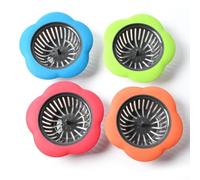 Silicone Flower Strainer for Standard Size Sink Drains to Enhance Drainage Efficiency and Reduce Cleaning Frequency