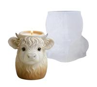Silicone Flower Vase Casting Mould, Farm Animal Motif, for Beginners and Advanced Cement Plaster Home Teaching Course Project, for Concrete, Epoxy Resin, Beginners, DIY, School Projects