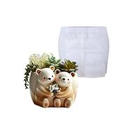 Silicone Flower Vase Featuring Adorable Bear Designs for Jewelry and Silicone Craft