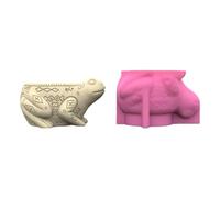 Silicone Flower Vase Molds Flexible Concrete Planter Frogs Shape Silicone Ornament for Vase Concrete Planter Mold