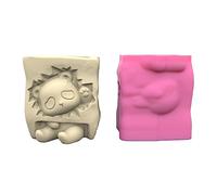 Silicone Flowerpot Mold Cute Panda Shaped Concrete Flowerpots Molds Cements Flowerpot Molds