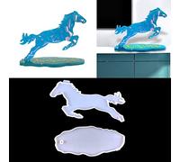 Silicone Flying Horse Resin Casting Mold, Crystal Jewelry Epoxy Molds Art Craft DIY Tool with Base Mould Home Party Decor Desktop Ornament Handmade Gift