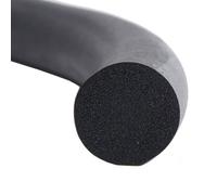 Silicone Foam Seal Strip Round Sponge Cord Solid Rubber Gasket Trim Sealing Strip Black 2.3-5mm Diameter 5m Length(5mm 5M)