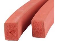 Silicone Foam Seal Strip, Silicone Foam Sealing Strip Red Multiple Sizes High Temperature Resistant 1M(5x5mm)