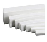 Silicone Foam Seal Strip White Square Rubber 5M Multiple Sizes for Door Window Sealing(5mm x 20mm)