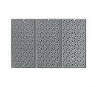Silicone Foldable Dish Drying Mat with Non Slip Texture for Kitchen Counter 61x40cm Large Drying Area for Plates, Pots and Food Items (Grey)