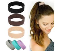 Silicone Foldable Elastic Hairband Girl Women Ponytail Stationary Hair Loop Simple Coil Hair Accessories