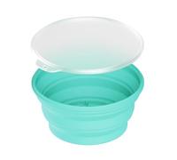 Silicone Foldable Ice Massage Bowl with Cover Ice Face Bowl for Depuffing and Relaxing Face Muscles Bath
