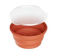 Silicone Foldable Ice Massage Bowl with Cover Ice Face Bowl for Depuffing and Relaxing Face Muscles Bath
