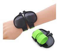 Silicone Foldable Sunglasses, Women's Foldable Sunglasses. Durable and Sturdy, Can Be Carried at Any Time, Suitable for Travel and Shopping(green,146 * 48 * 142mm)