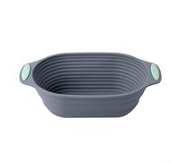 Silicone Folding Proofing Basket for Artisan Baking - Heat Resistant Fermentation Tray for Sourdough, Rye, and Whole Grain (Ellipse)