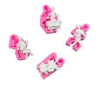 Silicone Fondant Mold 4Pcs Skeleton Dancing Silicone Mold Halloween Chocolate Fondant Cake Mold