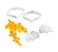 Silicone Fondant Moulds Petal Leaf Veiner Stainless Steel Cutter Set,Cake Decorating Gum Paste Flower Silicone Mould Sugarcraft Flower Veining Mold Making Tool (Set B)