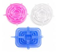 Silicone Food Covers, 18 Piece Stretch Lids for Bowls Jars and Containers