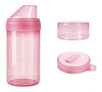 Silicone Food Storage Container Airtight, Kitchen Removal Canister With 3 Lids For Grains For Freezing Ingredients(750ML Pink)