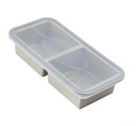 Silicone Food Storage Container BPA Free Microwave Safe Multi Compartment | Silicone, Airtight Lid, Freezer & Microwave Safe, 29.5x14.5x6cm, for ideal For Soups, Stews, Baking