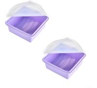Silicone Food Storage Containers with Lids Airtight Leakproof Meal Prep Box Integrated Scale Anti-Slip Base Microwave Safe 14x15.5cm(Purple set)