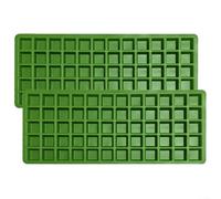 Silicone Food Trays 2 Pack with Lids, 60 Grid Compartments for Harvest Right Freeze Dryer, Ice Cube Trays, Food Freezer Tray, Candy & Chocolate Molds, Flexible & Stackable(Green)