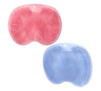 Silicone Foot and Back Massager Brush for Shower, Foot Shower Mat, Exfoliating for Feet and Back, Washing Pad with Non-Slip Suction Cups, Exfoliates and Massages