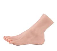 Silicone Foot fake feet Female Realistic Life Size 4 Model Mannequin for Display Jewelry Drawing Shoes Socks Fetish (Ivory White)