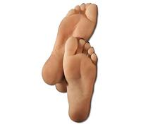Silicone Foot fake feet Mannequin , Toes Can Be Positioned Fetishist Beauty Props, for Jewelry Sandal Shoe Socks Display Art Sketch,Deep Skin,35