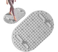 Silicone Foot Massage Mat, Double-Sided Acupressure Pad with Varying Intensity, Extra Large Portable Floor Mat for Home Office Yoga and Stress Relief (Grey)