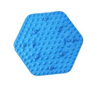 Silicone Foot Massage Pad Mat Yoga Bathroom, Multiple Types Pressure Point for Gym, Bedroom(Hexagon Blue)