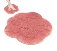 Silicone Foot Mat, Shower Scrubber Brush, 14 Inch Bath Pad with Non-Slip Suction, Authentic Anti-Skid Skin Cleaner, Foot Brush with Textured Design, Personal Care for Elbows Heels