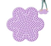 Silicone Foot Mat - Therapeutic Massage Pad, Flower Design Foot Rest, Soft Anti Slip with Textured Nodes, Reflexology Mat for Walking or Standing, Portable Foldable Mats for Daily Foots Care