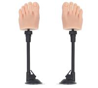 Silicone Foot Model, Adjustable Toe Fine Texture Silicone Fake Foot Model, Real Skin Feel, Flexible Bendable Nail Training with Stable Stand for Nail Art Practice, Salon