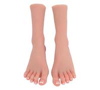 Silicone Foot Model with Artificial Joint Position, Soft Simulated Foot Mannequin with Realistic Bones for Photography, Manicure Display, and Beauty Training