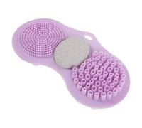 Silicone Foot Scrubber Mat with Suction Cups, Bathroom Bath | 27.00x14.50x2.50cm Size, Wear-resistant Stone Surface, Soft Exfoliation, Efficient Foot Care in Tub