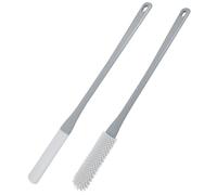 Silicone Foot Wash Brush,2 Pcs Soft Shower Foot Scrubber with Long Handle Toe Gap Cleaning Brush Long Handle Soft Silicone Brush for Cleaning Foot Toe Washer for Shower