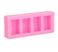 Silicone for Cake Decoration, Four Flower Cane Shape, Pink Flexible Soap Fondant - Durable Non Stick Design, Multi Purpose DIY Baking Tool