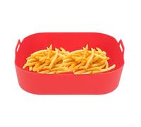 Silicone for Deep Fryer | Non Stick Mat with Handle | Square Deep Fryer Basket Tray | Microwave Safe Vegetable Sausages Fries Snacks Kitchen Home Parties