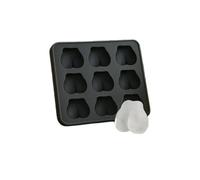 Silicone for Easy Stacking Storage Large Reusable Trays Freezer Whiskey Cocktails Beverages (Black, 17cm)