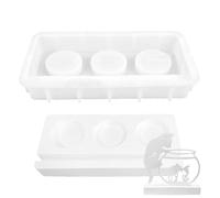 Silicone for Epoxy Resin, Funny Reusable Non-Stick DIY Silicone Candelabra with Cat Watching Aquarium | for Wax Plaster Home Decorations and Art Projects