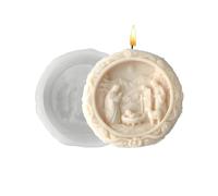Silicone - for Epoxy Resin Jars | Casting Nativity and Home Decoration 3D Round Jesus | Non-Stick Mould for Soap, E - For Argil Sugar Paste
