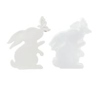 Silicone for - Rabbit Mould for Plaster | Non-Stick Mould for and Butterfly | Easter Spring Resin Casting Soap Chalk Home Decoration