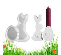 Silicone for Resin - Non-Stick Creation Tool | Bunny-Shaped Candlestick Mould, for Concrete Plaster Modelling Paste Home Decoration