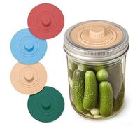 Silicone For Wide Mouth Jar Fermentation Lids With Date And Patented Gas Valve For Efficient And Stable Fermentation Process